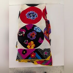 Silk Scarf Bright Colors NWT